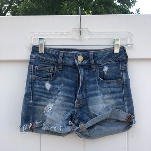 American Eagle Dark Blue Denim Shorts